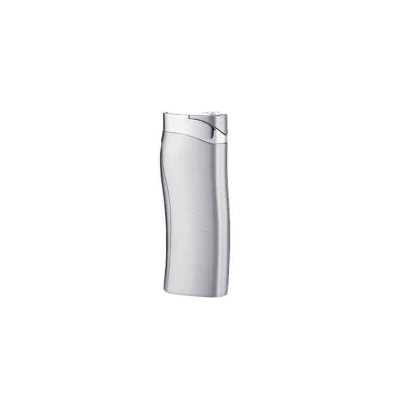 Cigar Lighter - Eurojet- Single Flame Torch - Wave - Silver
